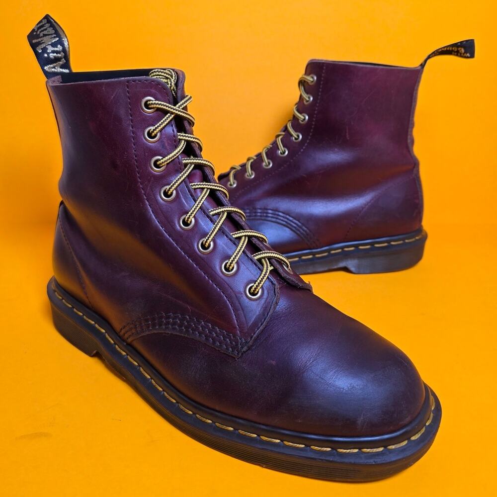 Dr Martens 1F66 1460 Pascal MIE England Horween Burgundy Leather Boots UK9 US10